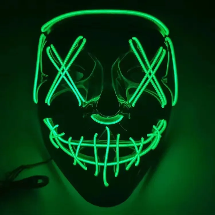 Led Purge Mask Halloween - Maschera neon a LED per Halloween,